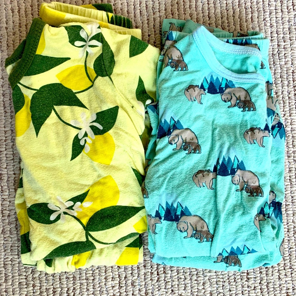 Lot of two (2) size 3T bamboo pajamas (Kickee Pants & Free Birdies)